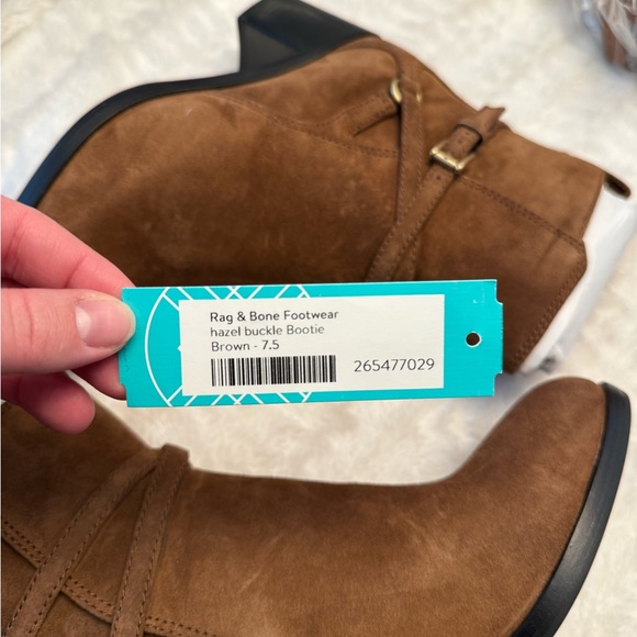 Rag & Bone Boots Hazel Brown Suede Booties New Without Box Size 7.5 and 8 Women - Picture 12 of 14